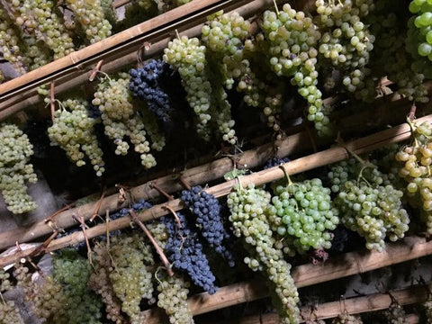 Drying grape clusters