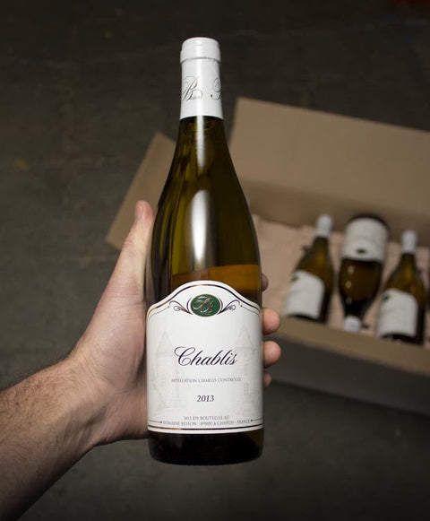 Bottle of Chablis wine from Domaine Besson