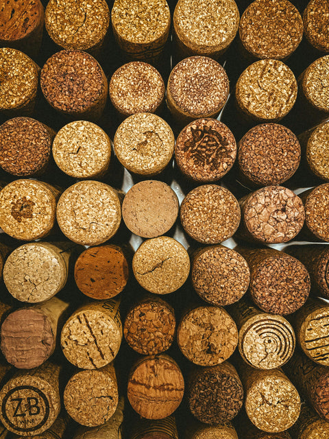 Array of wine corks
