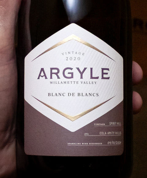 Argyle Blanc de Blancs Spirit Hill Vineyards Eola-Amity Hills Willamette Valley 2020 Wine - Last Bottle