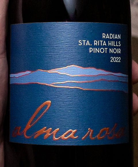 Alma Rosa Pinot Noir Radian Vineyard Sta. Rita Hills 2022 Wine - Last Bottle