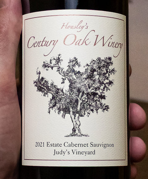 Housley's Century Oak Winery Cabernet Sauvignon Estate Judy's Vineyard Mokelumne River 2021 Wine - Last Bottle