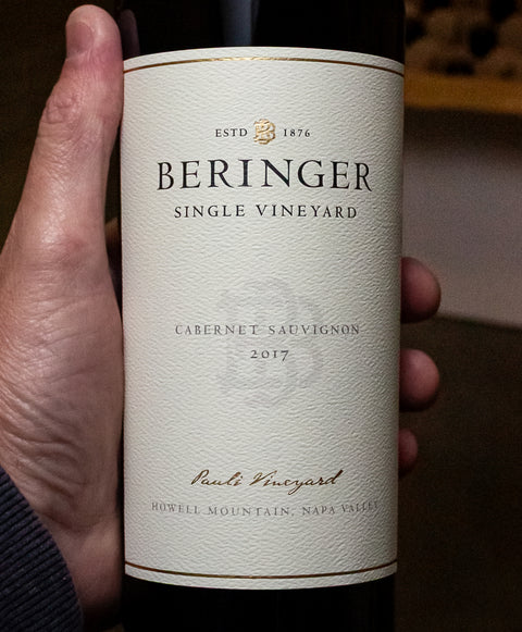 Beringer Cabernet Sauvignon Pauli Vineyard Howell Mountain Napa Valley 2017 Wine - Last Bottle