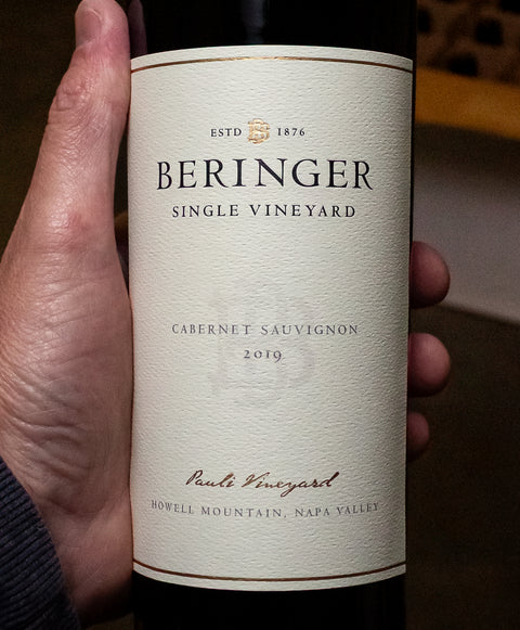 Beringer Cabernet Sauvignon Pauli Vineyard Howell Mountain Napa Valley 2019 Wine - Last Bottle